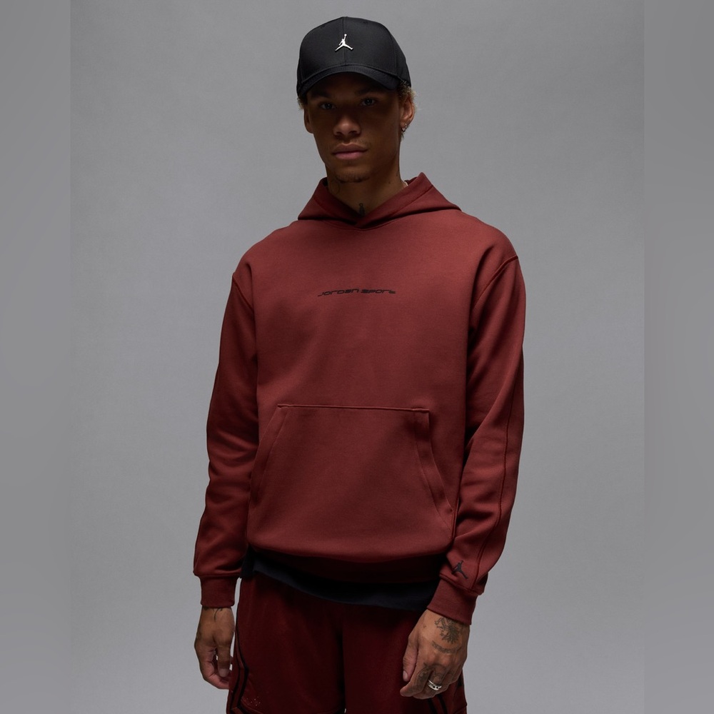 Nike Jordan Sport Hoop Fleece Men Dri-FIT Pullover Hoodie Dark Pony‎ Medium